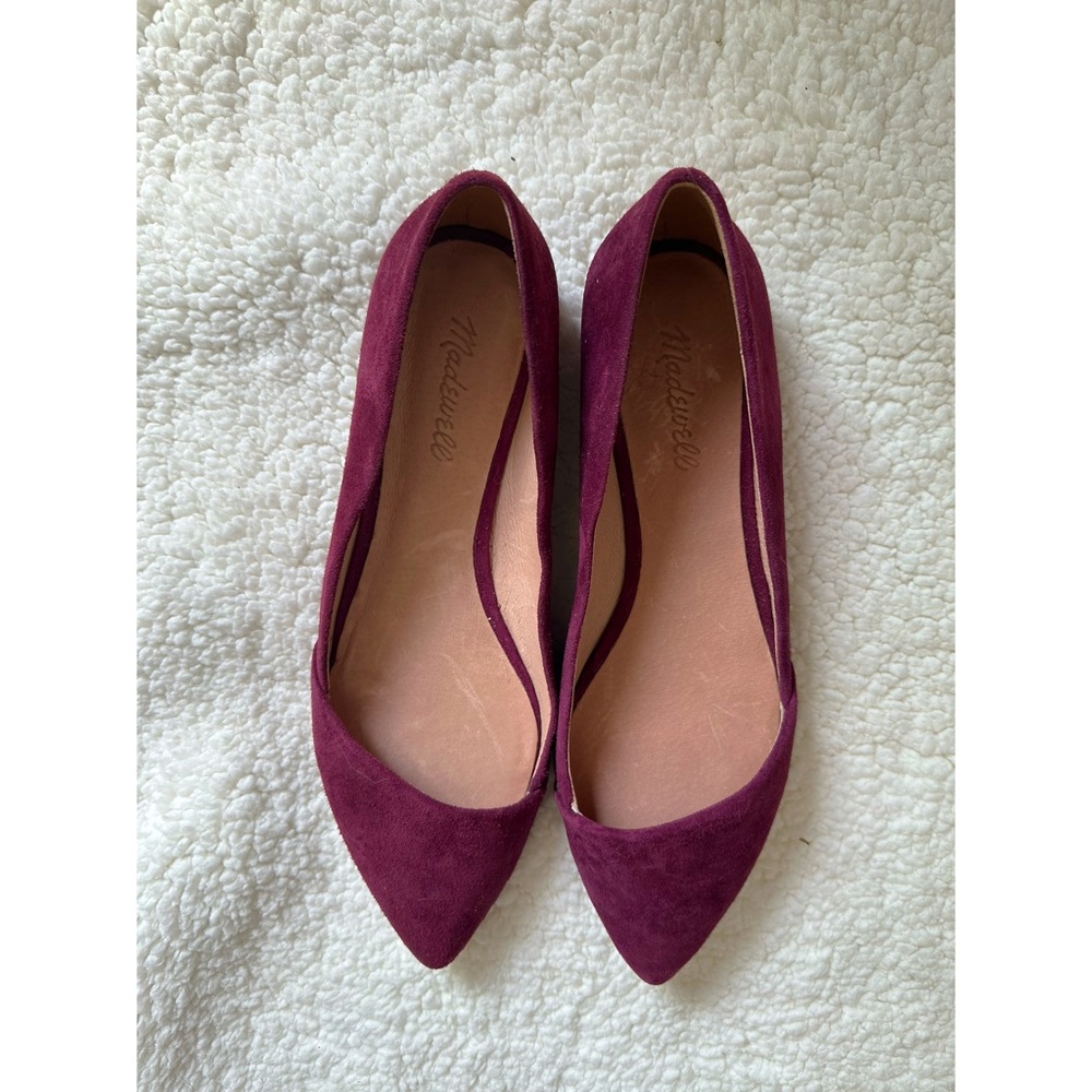 Madewell Lizabeth Suede Flats Women’s Size 9 Dusty Burgundy